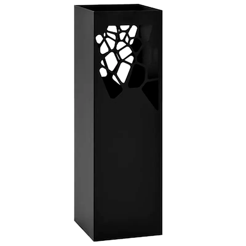 VIDAXL Ομπρελοθήκη VidaXL Ατσάλινη 15.5x15.5x48.5 cm - Μαύρο