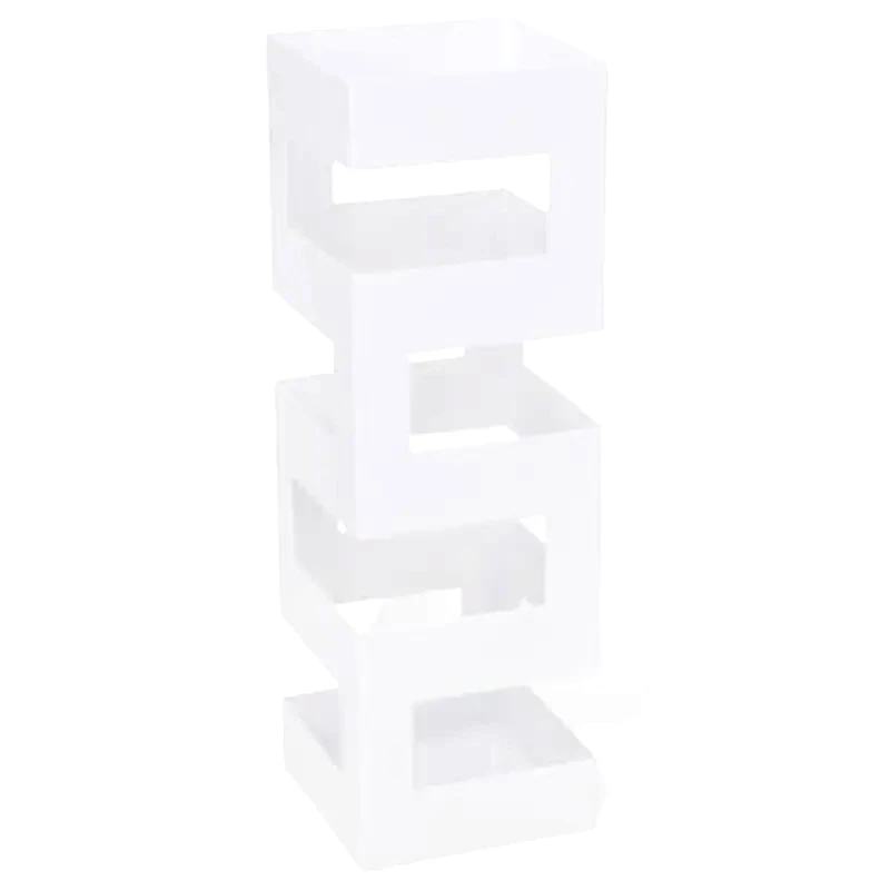 VIDAXL Ομπρελοθήκη / Μπαστουνοθήκη Vidaxl Τετράγωνη 48.5 cm Ατσάλινη- Λευκή