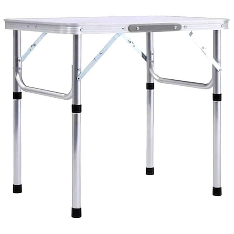 VIDAXL Vidaxl Τραπέζι Κάμπινγκ Πτυσσόμενο Λευκό 60 X 45 Εκ. Αλουμινίου