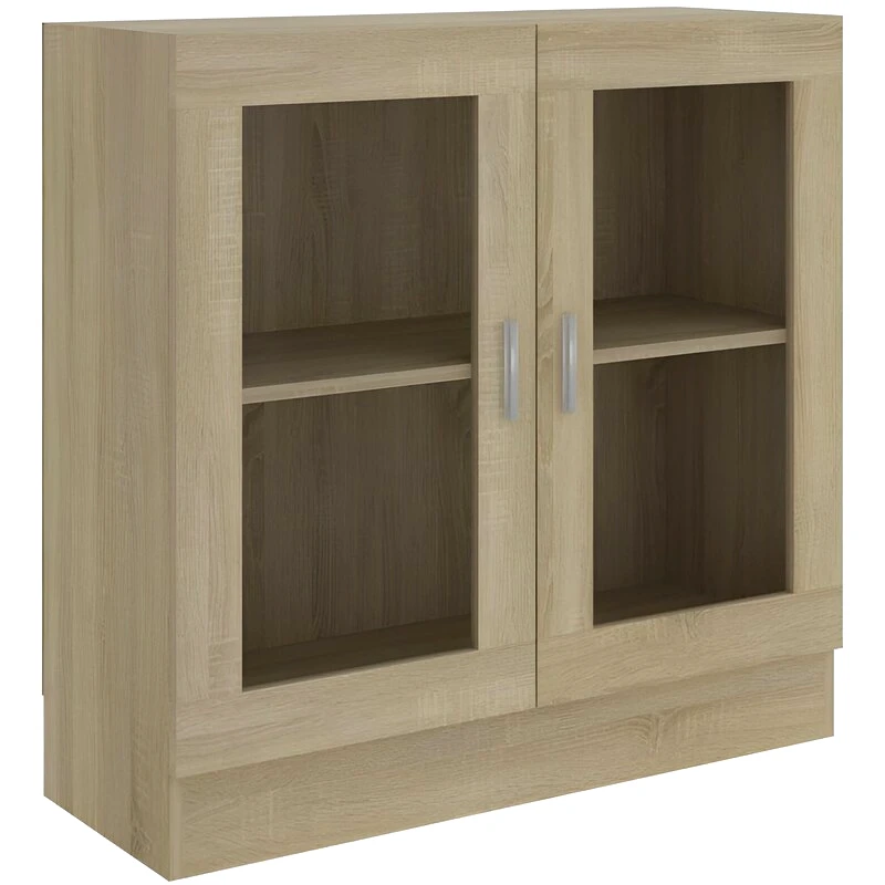 VIDAXL Βιτρίνα VidaXL από Μοριοσανίδα 82.5x30.5x80 cm - Καφέ