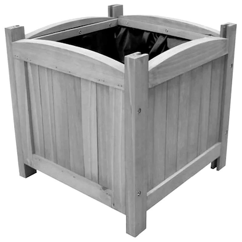 VIDAXL Vidaxl Ζαρντινιέρες Υπερυψωμένες 2 Τεμ. 30x30x30 Εκ. Μασίφ Ξύλο Ελάτης