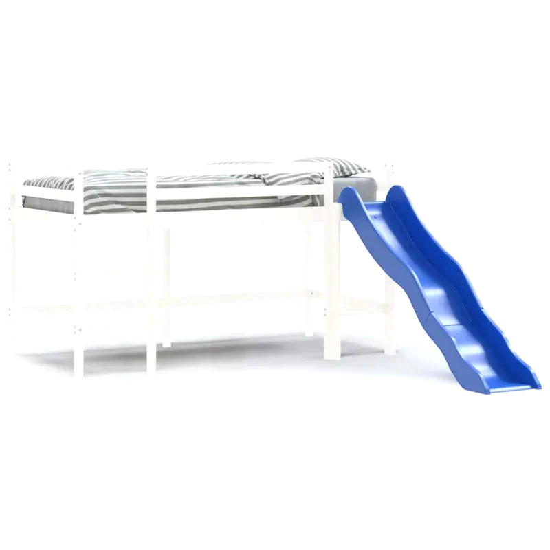 VIDAXL VidaXL Παιδικό Κρεβάτι με Τσουλήθρα Λευκό 80x200cm Μασίφ Ξύλο Πεύκου