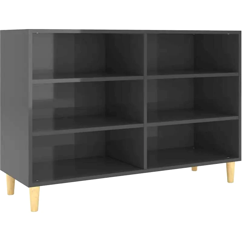 VIDAXL Βιβλιοθήκη VidaXL από Μοριοσανίδα 103.5x35x70 cm - Γκρι