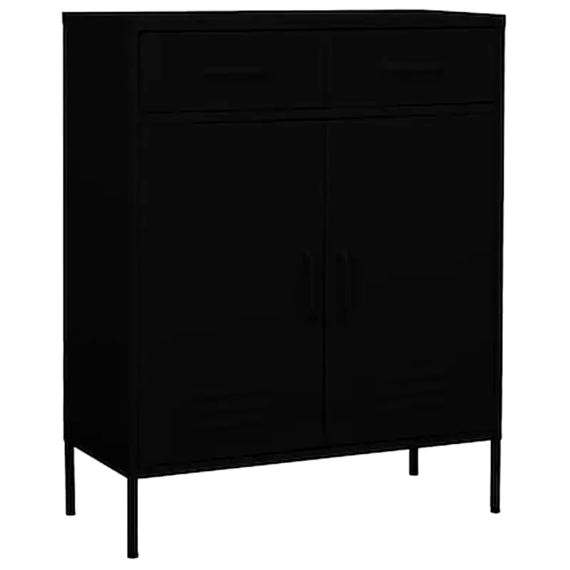 VIDAXL Ντουλάπι Γραφείου VidaXL από Ατσάλι 80x35x101.5 cm - Μαύρο