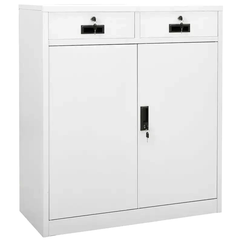 VIDAXL Ντουλάπι Γραφείου VidaXL από Ατσάλι 90x40x102 cm - Ανοιχτό Γκρι