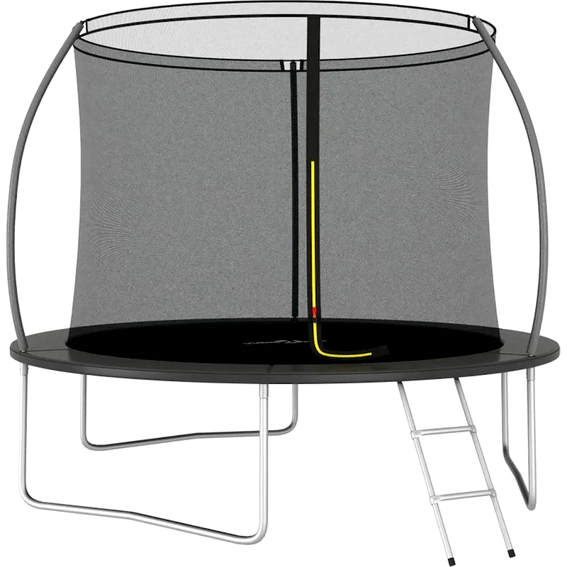 VIDAXL VidaXL Σετ Τραμπολίνου Στρογγυλό 305x76cm για έως 150kg - Μαύρο/ Γκρι