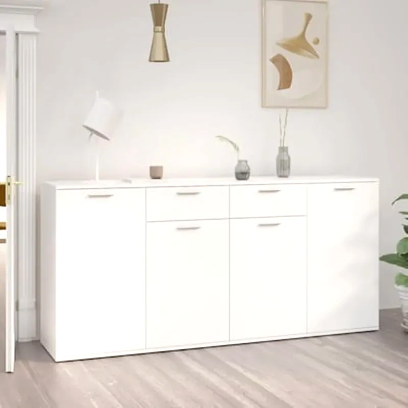 VIDAXL Vidaxl Μπουφές Λευκός 160 X 36 X 75 Εκ. Από Μοριοσανίδα (2x805770)