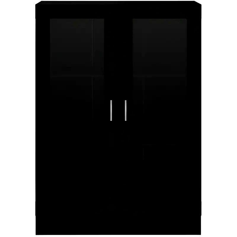 VIDAXL Βιτρίνα VidaXL από Μοριοσανίδα 82.5x30.5x115 cm - Μαύρη