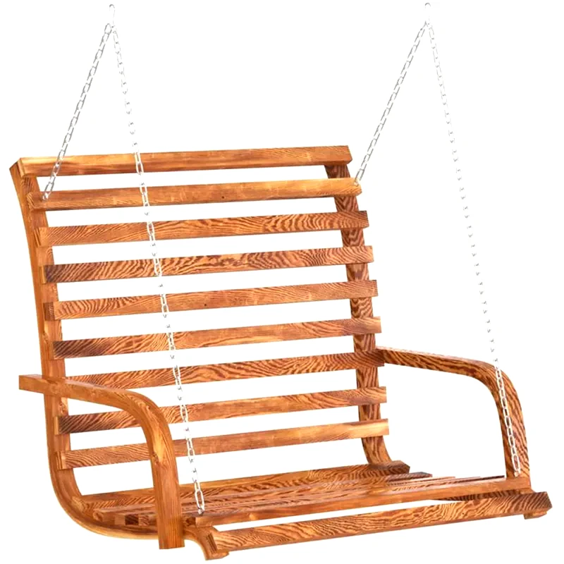 VIDAXL Παγκάκι Κούνια Κήπου Vidaxl με Σκίαστρο 198x120x205cm - Καφέ