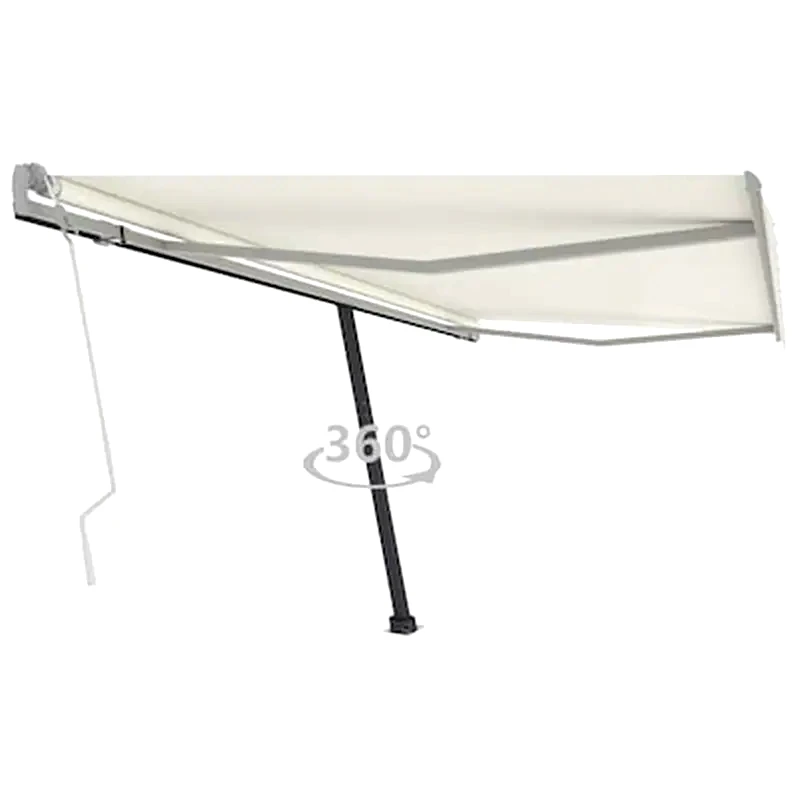 VIDAXL Vidaxl Τέντα Συρόμενη Χειροκίνητη Ανεξάρτητη Κρεμ 450 X 350 Εκ.