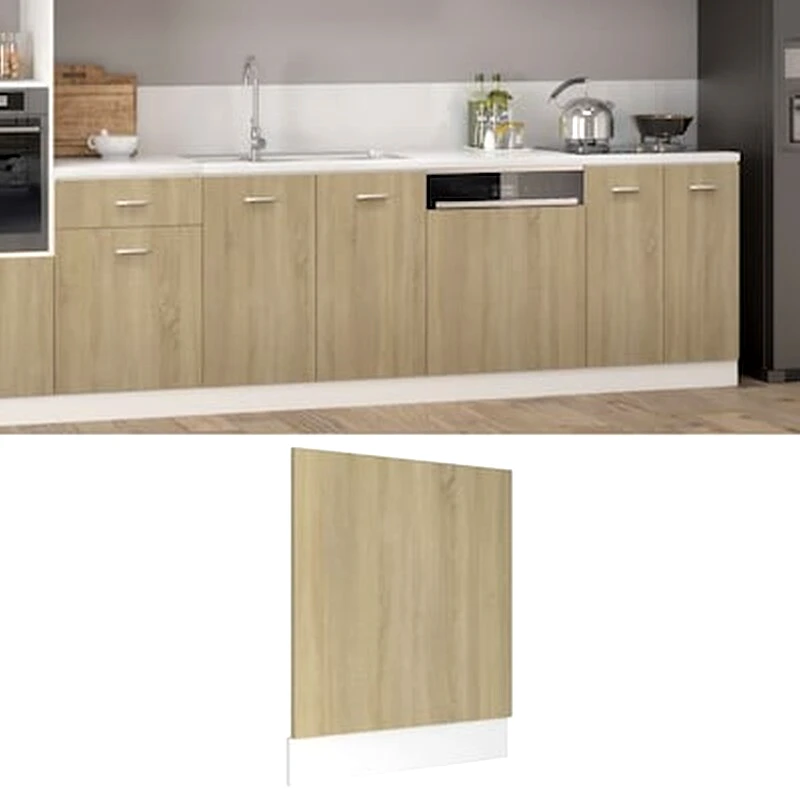 Vidaxl Πρόσοψη Πλυντηρίου Πιάτων Sonoma Δρυς 59,5x3x67 Εκ. Μοριοσανίδα