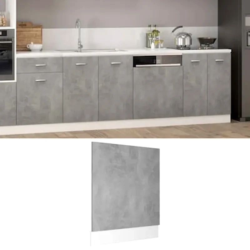 VIDAXL Πρόσοψη Πλυντηρίου Πιάτων Vidaxl Από Μοριοσανίδα - Γκρι