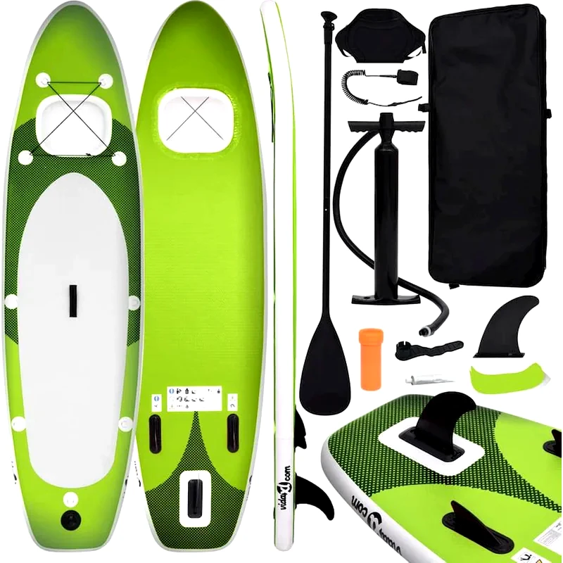 VIDAXL Φουσκωτή Σανίδα SUP VidaXL 300x76x10cm - Πράσινη