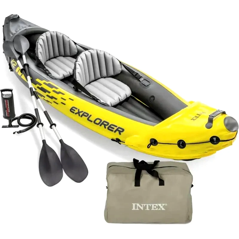 INTEX Καγιάκ Φουσκωτό Διθέσιο Intex Explorer K2 312cm - Κίτρινο/ Γκρι
