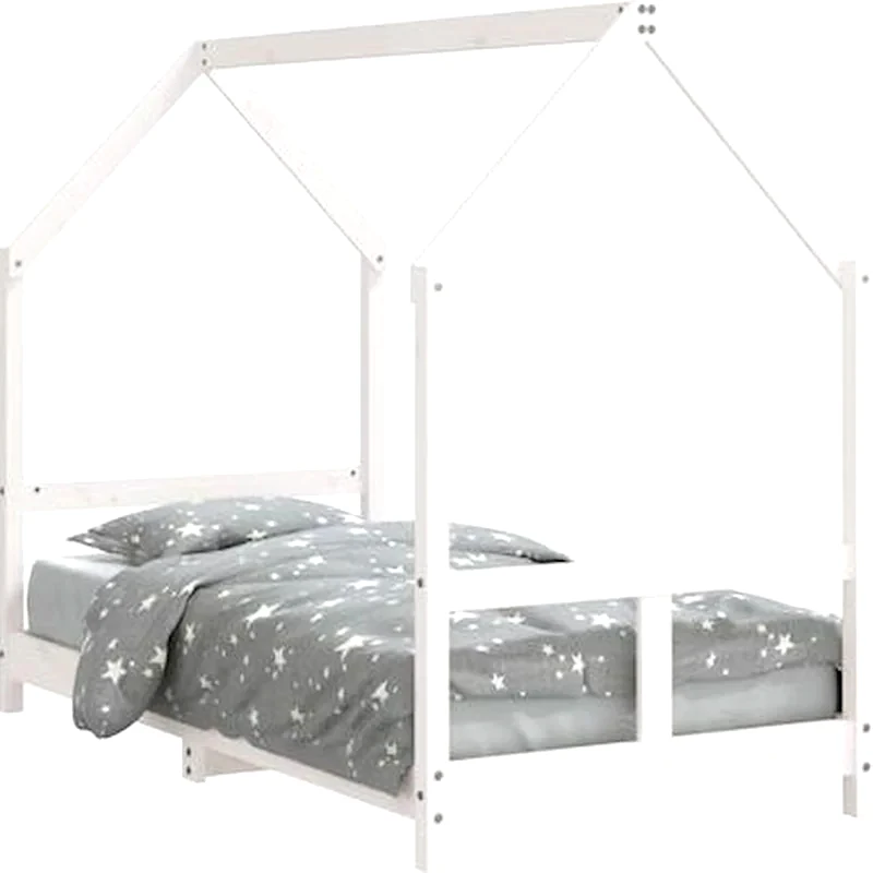 VIDAXL Vidaxl Πλαίσιο Παιδικού Κρεβατιού από Ξύλο Πεύκου - Λευκό (80 x 160 cm)