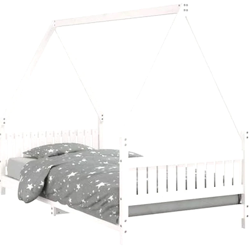 VIDAXL Vidaxl Πλαίσιο Παιδικού Κρεβατιού από Ξύλο Πεύκου - Λευκό (90 x 200 cm)