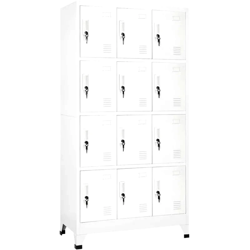 VIDAXL Φοριαμός VidaXL Μεταλλικός 90x45x180 cm - Λευκό