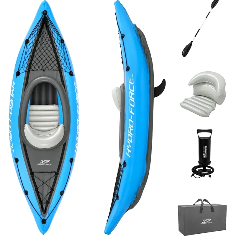 BESTWAY Καγιάκ Φουσκωτό Μονοθέσιο Bestway Hydro-Force 275cm - Γαλάζιο/ Γκρι