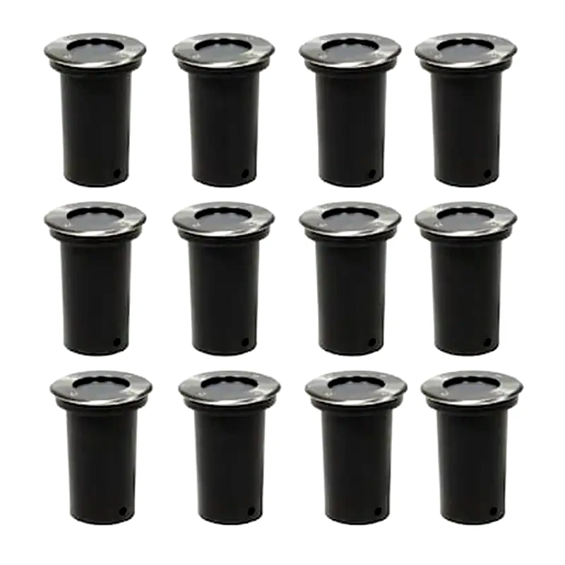 VIDAXL Vidaxl Φωτιστικά Χωνευτά Εξωτερικού Χώρου 12 Τεμ. Στρογγυλά