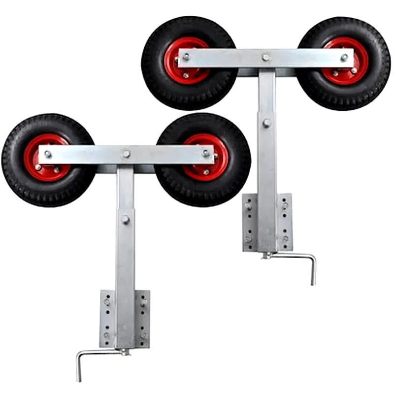 VIDAXL Vidaxl Τρέιλερ Σκαφών Με Υποστήριξη Διπλού Τροχού Σετ Των 2 59 - 84 Εκ.