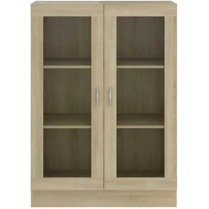 VIDAXL Βιτρίνα VidaXL από Μοριοσανίδα 82.5x30.5x115 cm - Καφέ