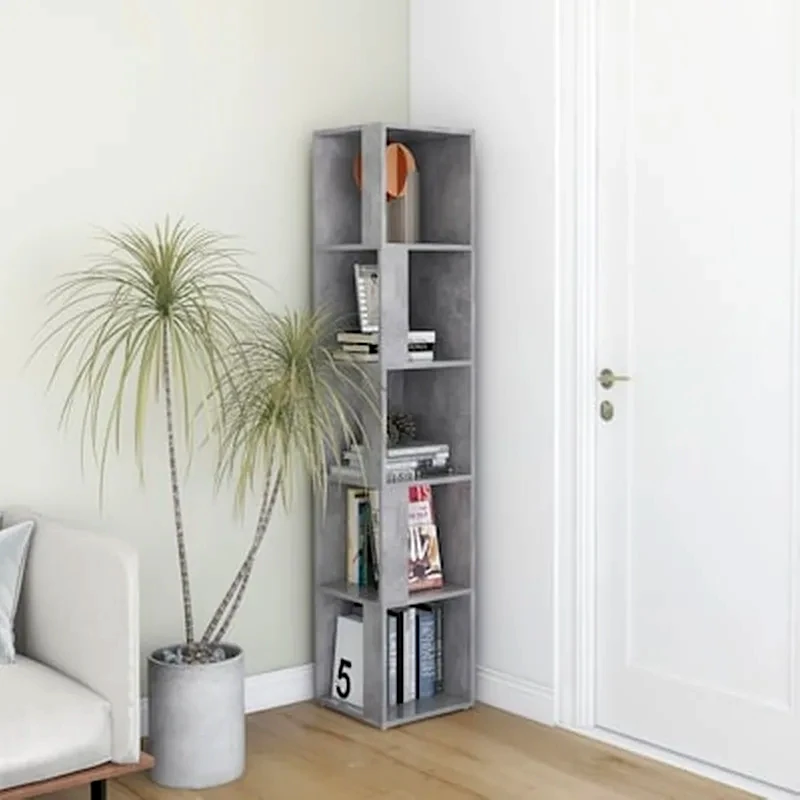 VIDAXL Vidaxl Ντουλάπι Γωνία Γκρι Σκυρ. 33 X 33 X 164,5 Εκ. Από Μοριοσανίδα