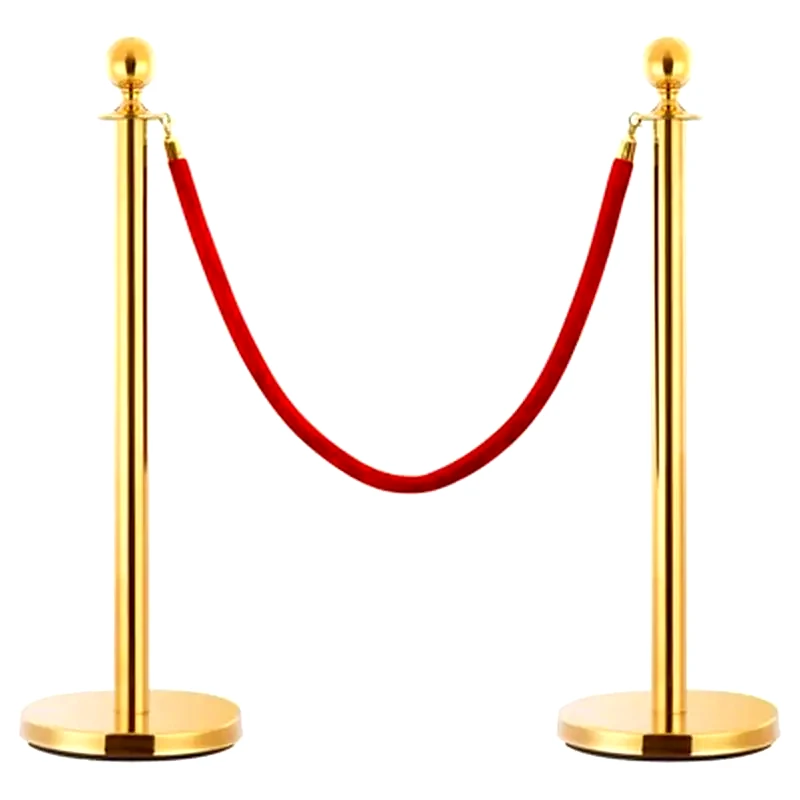 Vidaxl Σχοινί Για Διαχωριστικά Κολονάκια Κόκκινο/χρυσό Βελούδινο