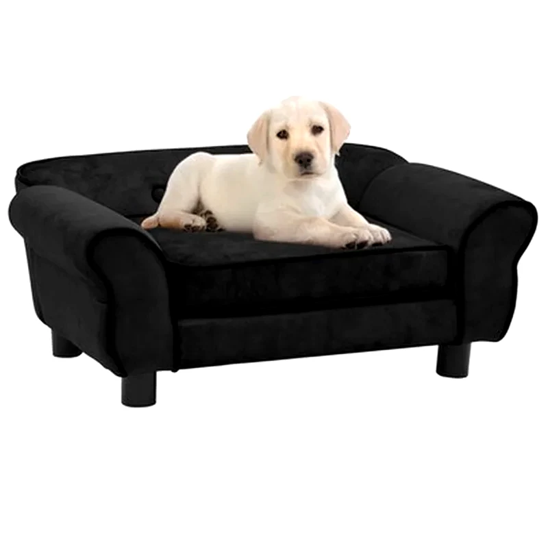 VIDAXL Vidaxl Καναπές - Κρεβάτι Σκύλου Μαύρος 72 X 45 X 30 Εκ. Βελουτέ