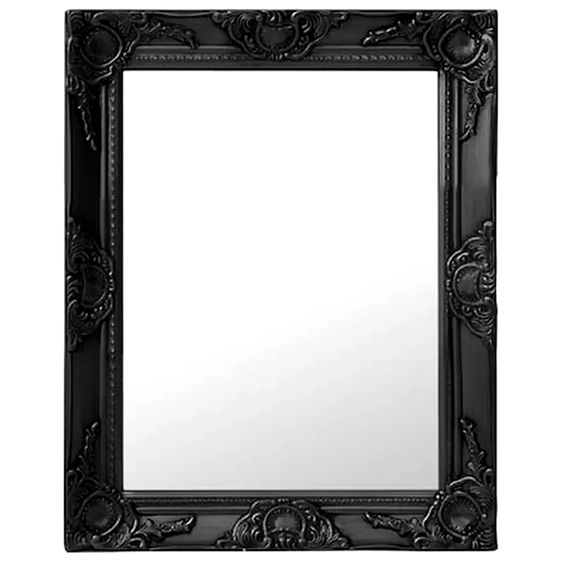 VIDAXL Vidaxl Καθρέφτης Τοίχου Με Μπαρόκ Στιλ Μαύρος 50 X 60 Εκ.