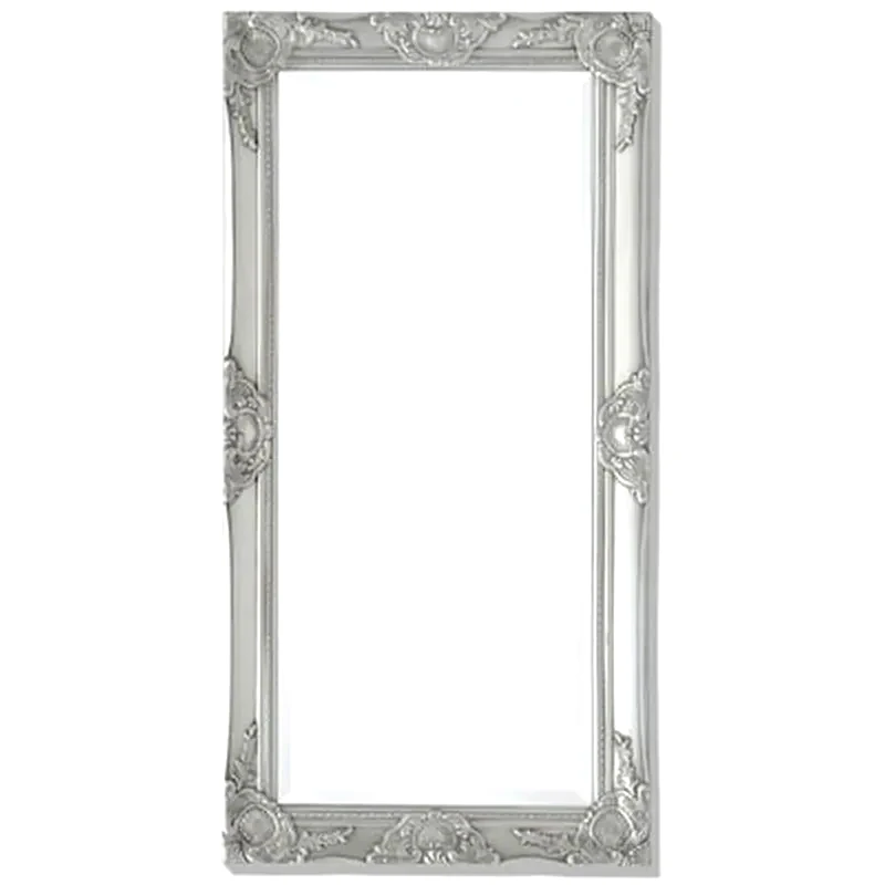 VIDAXL Vidaxl Καθρέφτης Τοίχου Με Μπαρόκ Στιλ Ασημί 100 X 50 Εκ.