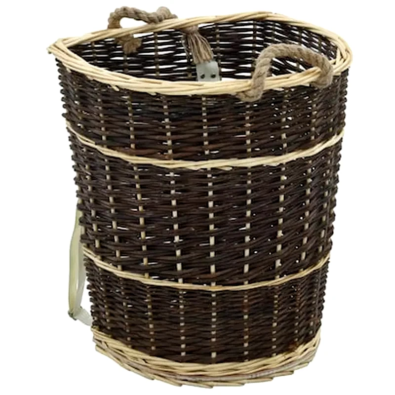 VIDAXL Vidaxl Καλάθι Πλάτης Για Μεταφορά Ξύλων 44,5x37x50 Εκ. Από Φυσική Ιτιά