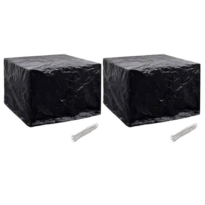 VIDAXL Vidaxl Καλύμματα Επίπλων Κήπου 2 Τεμ. Με 8 Κρίκους 122 X 112 X 98 Εκ.