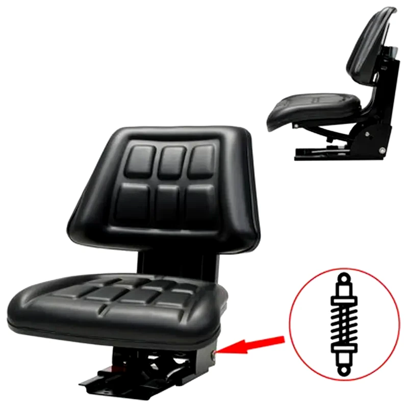 VIDAXL Vidaxl Κάθισμα Τρακτέρ Με Ανάρτηση Μαύρο