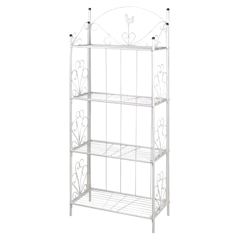 VIDAXL Τετράγωνο Ράφι για Φυτά VidaXL από Ατσάλι 61,5x33x153 cm - Λευκό
