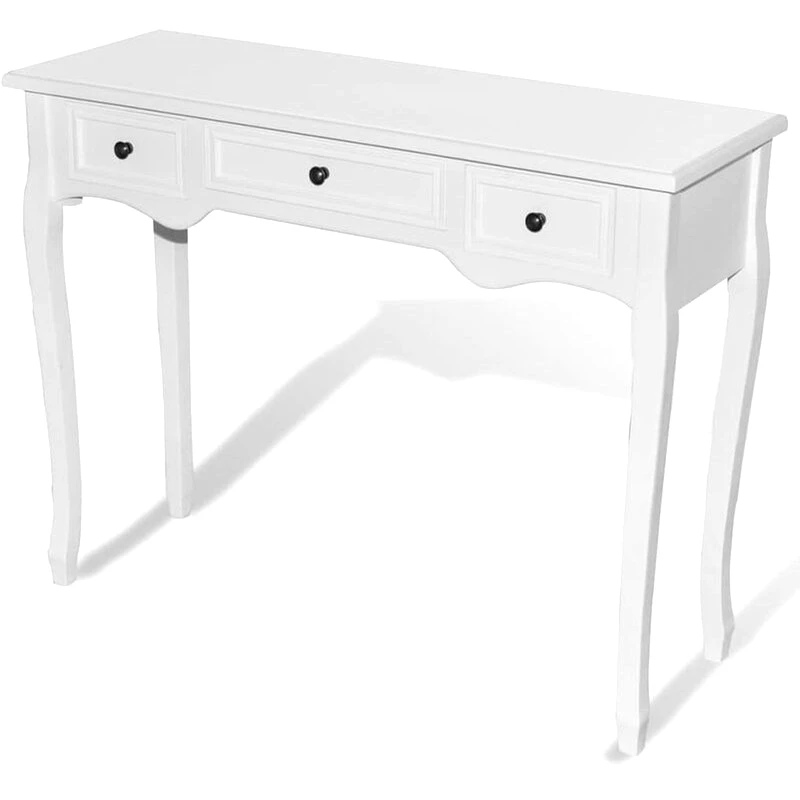 VIDAXL Κονσόλα Vidaxl από Ξύλο Πεύκου και MDF 100x35x78 cm - Λευκή