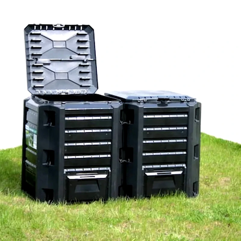 VIDAXL Vidaxl Κάδος Κομποστοποίησης Μαύρος 800 Λίτρων