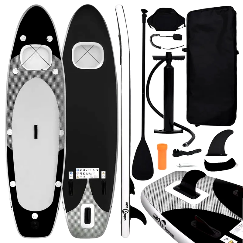 VIDAXL Φουσκωτή Σανίδα SUP VidaXL 360x81 cm - Μαύρη