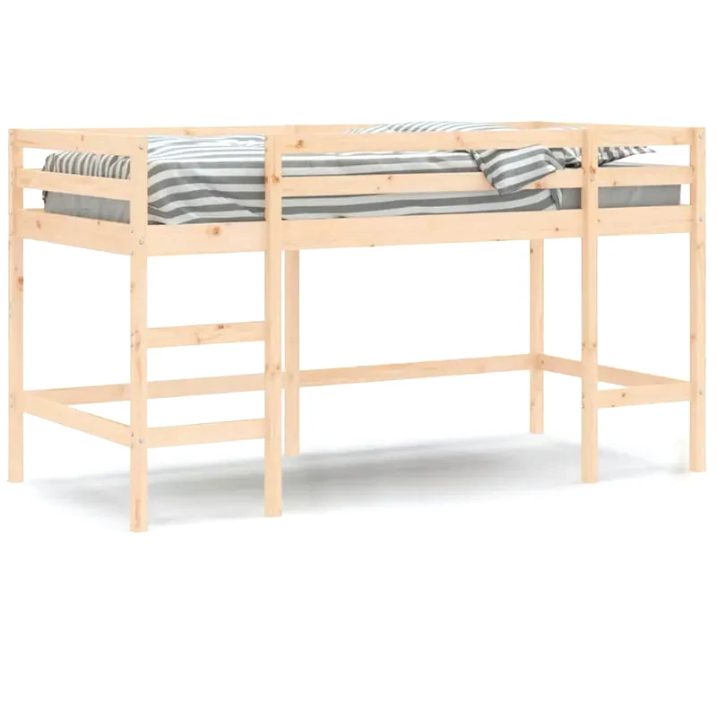 VIDAXL VidaXL Παιδικό Κρεβάτι Κουκέτα με Σκάλα 90x190 cm Μασίφ Ξύλο Πεύκου