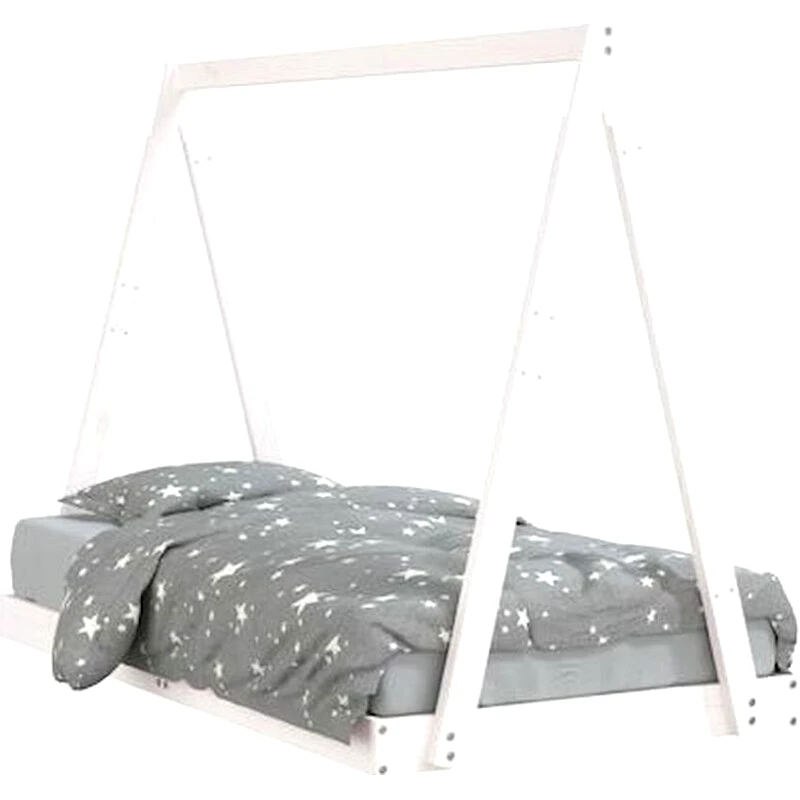 VIDAXL Vidaxl Πλαίσιο Παιδικού Κρεβατιού Μαύρο 80 X 200 Εκ. Μασίφ Ξύλο Πεύκου