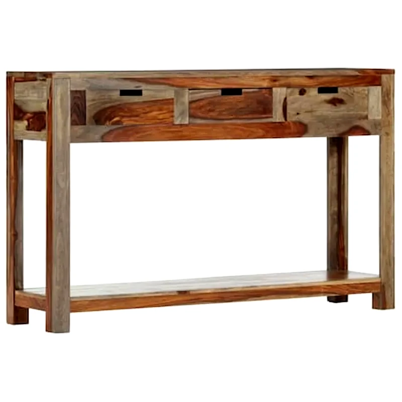VIDAXL Κονσόλα Vidaxl από Μασίφ Ξύλο Sheesham 120x30x75 cm - Καφέ