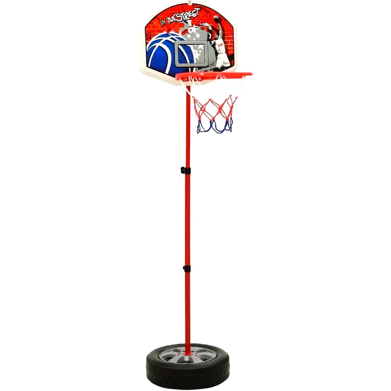 VIDAXL VidaXL Σετ Παιδική Μπασκέτα Δαπέδου Ρυθμιζόμενη 25.5x120cm