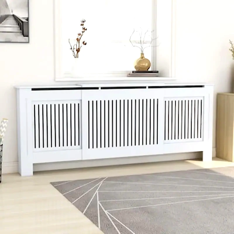 VIDAXL Vidaxl Κάλυμμα Καλοριφέρ Λευκό 205 Εκ. Από Mdf