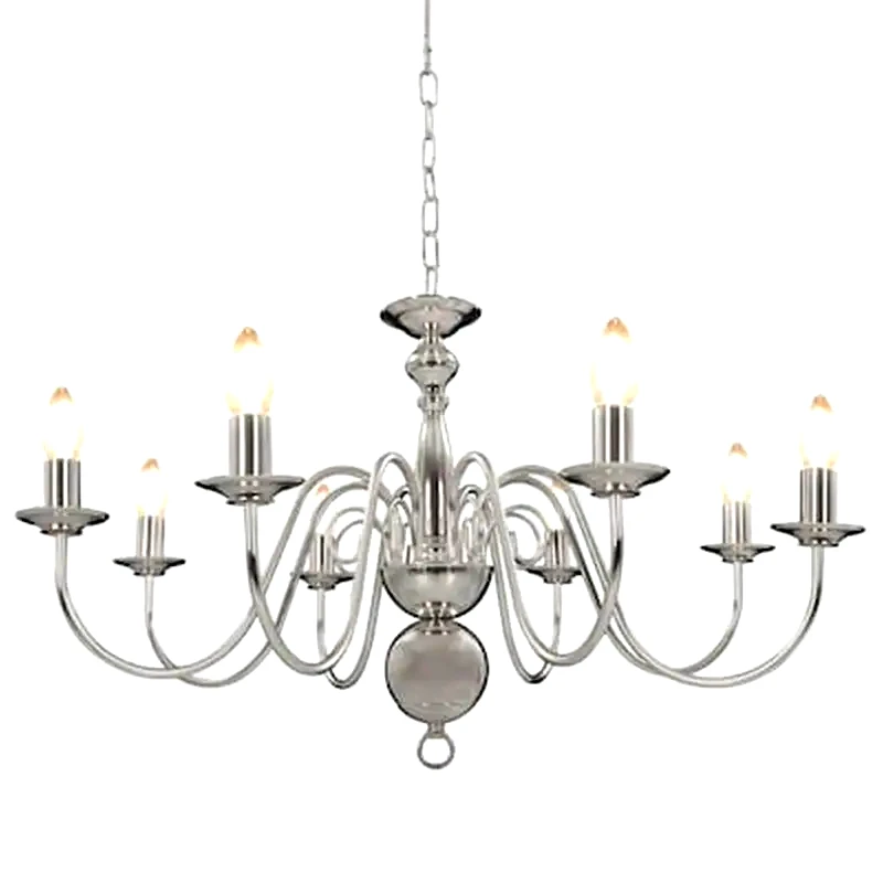 VIDAXL Vidaxl Πολυέλαιος Ασημί Με 8 Ντουί Ε14