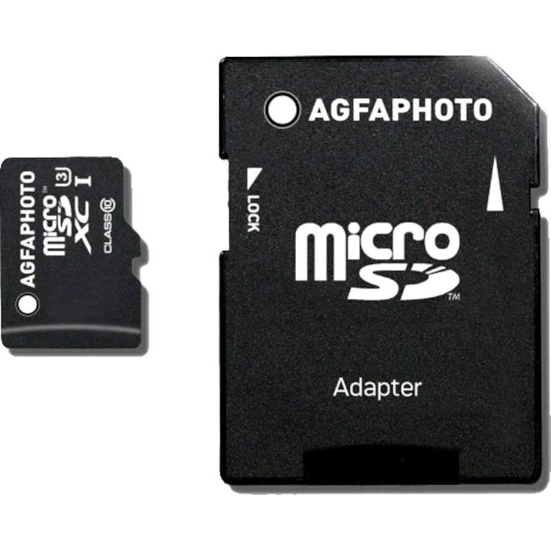 AGFAPHOTO AgfaPhoto microSDXC 128GB Class 10 U3 V10 High Speed με αντάπτορα