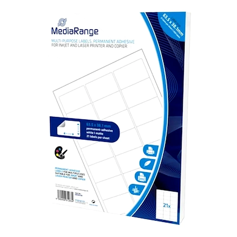 MEDIARANGE Mediarange Ετικέτες Πολλαπλών Χρήσεων Mrink148, 63.5x38.1mm 1050 τεμάχια 50 φύλλα