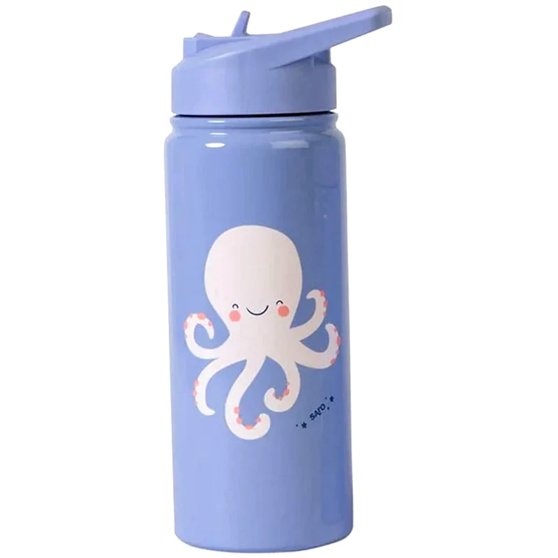 SARO Παγούρι Θερμός Saro με Καλαμάκι Sea Friends 500ml