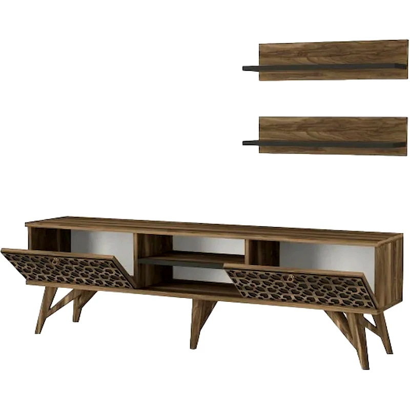 24MALL Έπιπλο Τηλεόρασης Sofia από Μοριοσανίδα 150x29.5x45.5cm - Καρυδί
