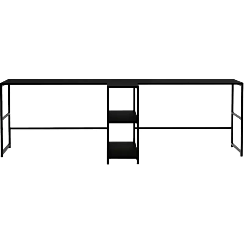 24MALL Γραφείo Μελέτης 24Mall Mentre από Μοριοσανίδα 240x60x72 cm - Μαύρο