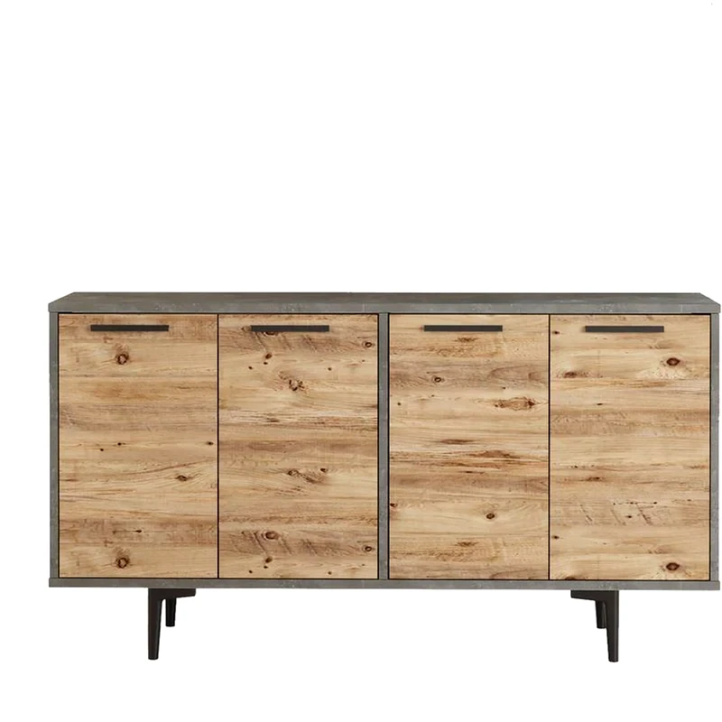 24MALL Μπουφές 24Mall Milano από Μοριοσανίδαι 150x46.8x74.6 cm - Γκρι