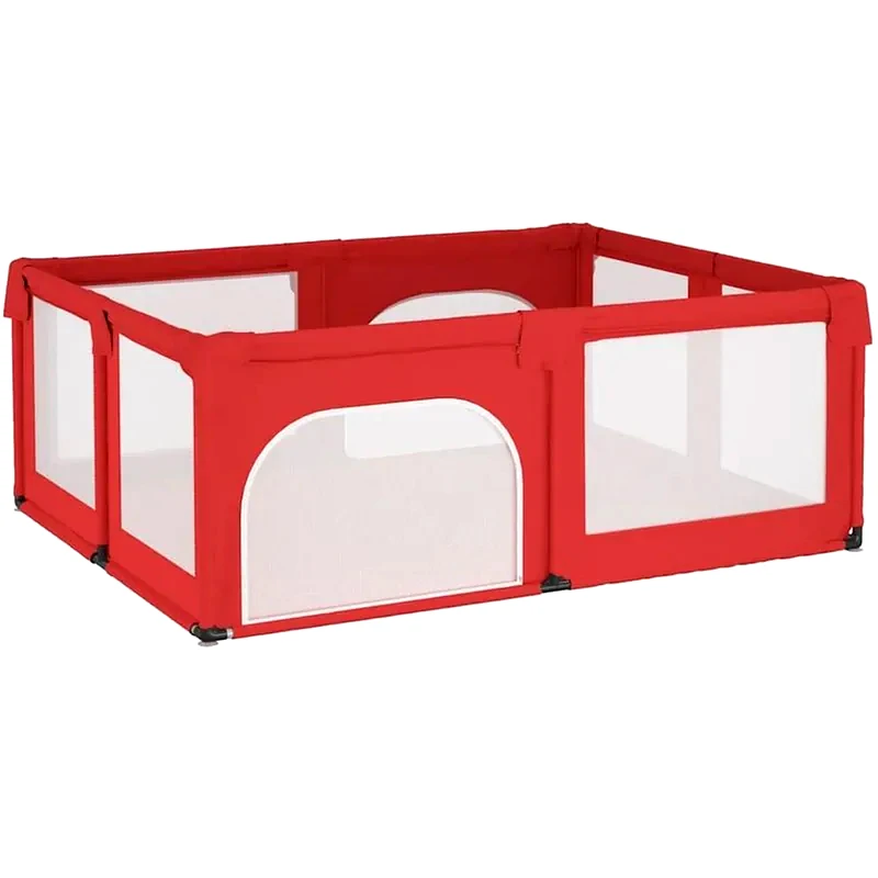 VIDAXL Παρκοκρέβατο VidaXL με Στρώμα Κόκκινο